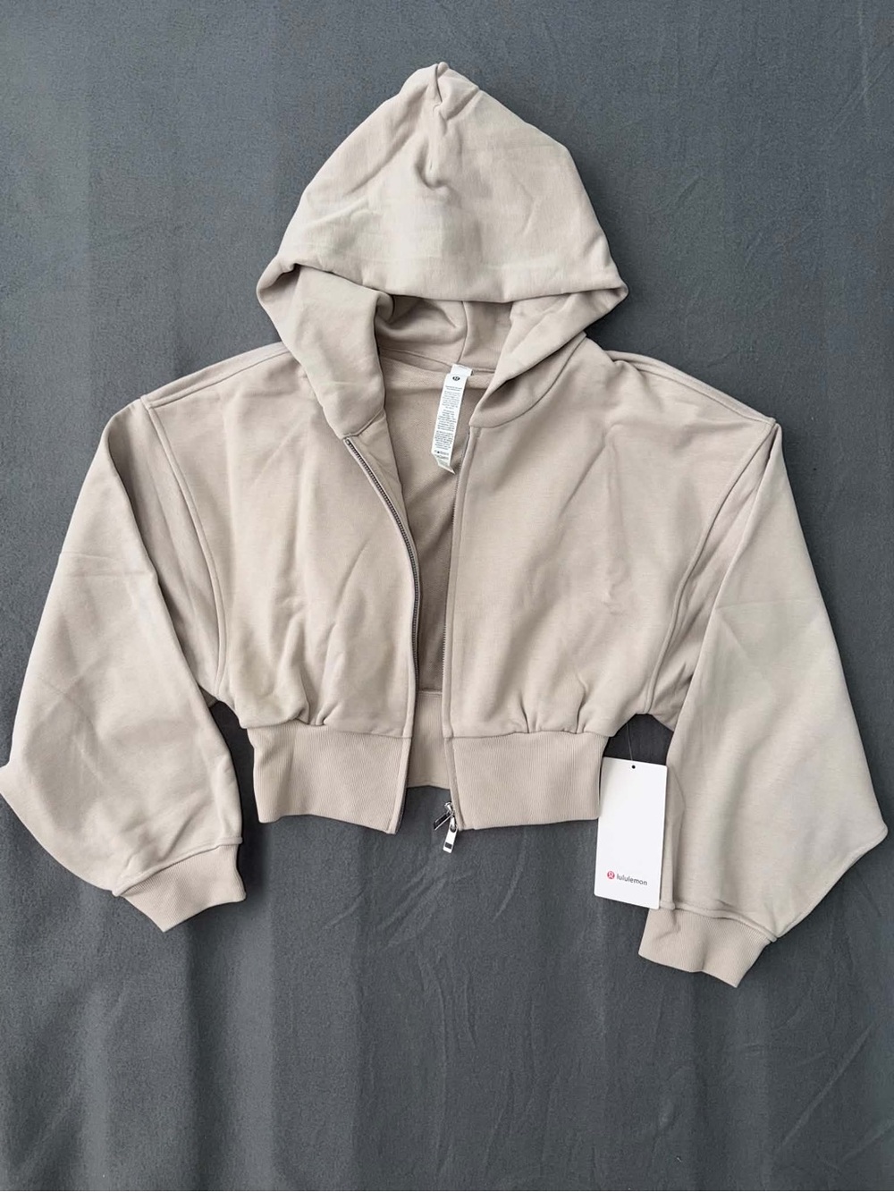 Lululemon French Terry Cropped Full Zip Hoodie Small NWT